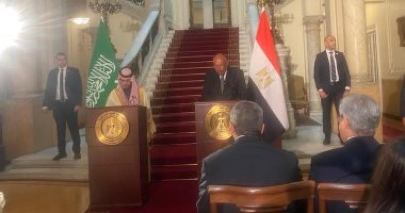 سامح شكرى ووزير الخارجية السعودي
