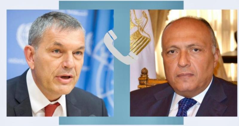 سامح شكري وفيليب لازاريني 