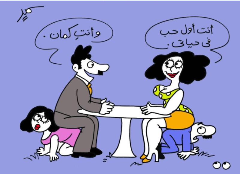 الكاريكاتير يحتفى بالفنان سمير عبد الغني بالروسى