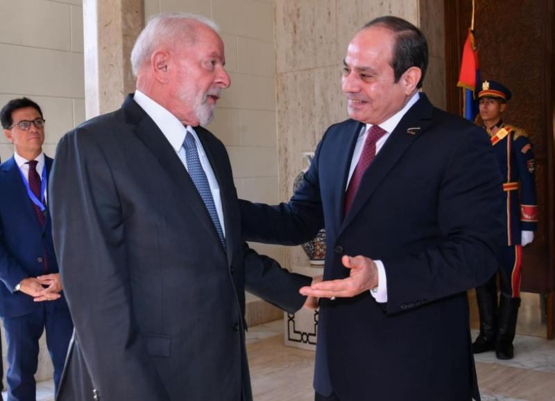 الرئيس السيسي يستقبل نظيره البرازيلي بقصر الاتحادية