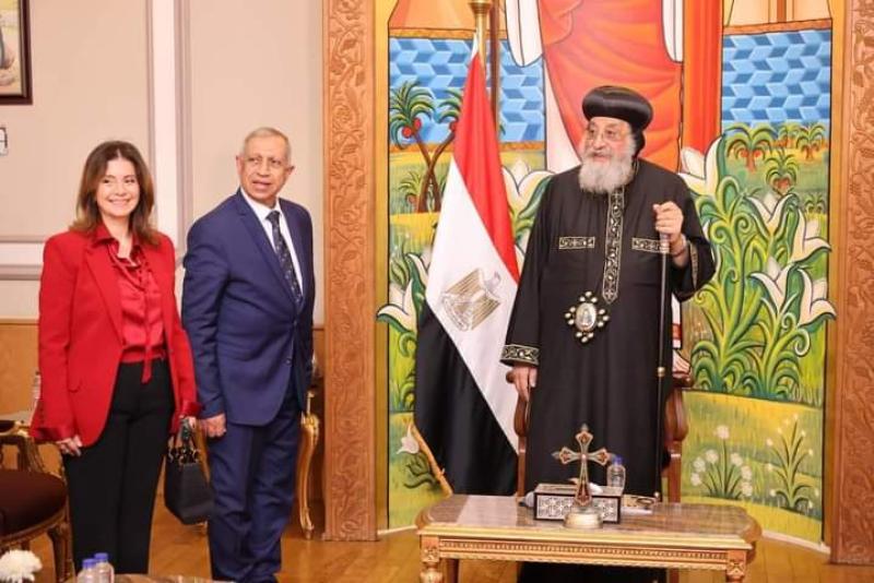 البابا تواضروس والاميرة دانا فراس ودكتور لسماعيل