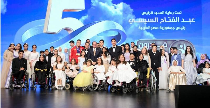 جانب من الاحتفالية بمشاركة الرئيس السيسى