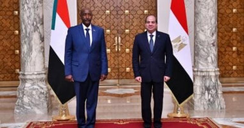 الرئيس عبد الفتاح السيسى ونظيره السوادني
