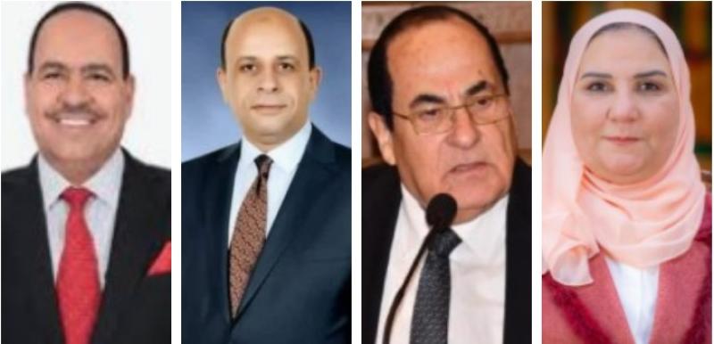 وزيرة التضامنواللواء محمد درويش والنائبين نشأت فؤاد وأحمد قورة