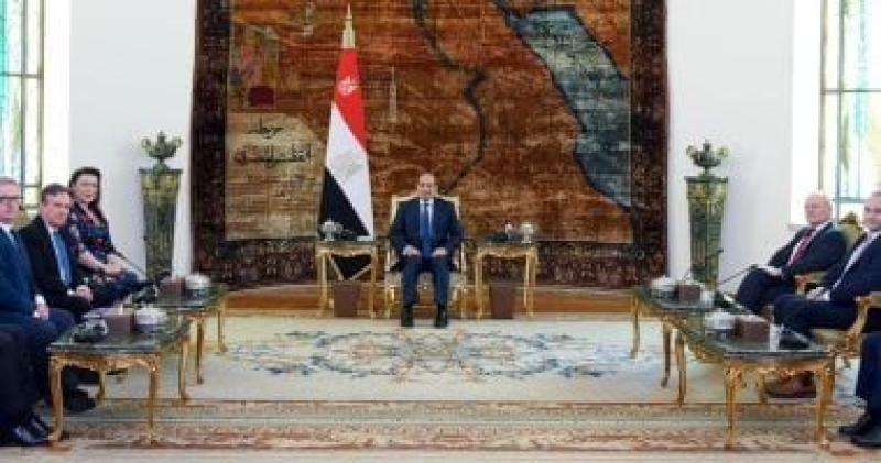 اجتماع الرئيس السيسى مع وفد العموم البريطانى