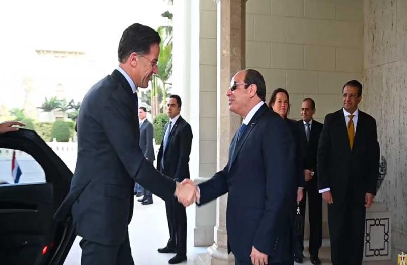 الرئيس السيسي يستقبل رئيس وزراء هولندا