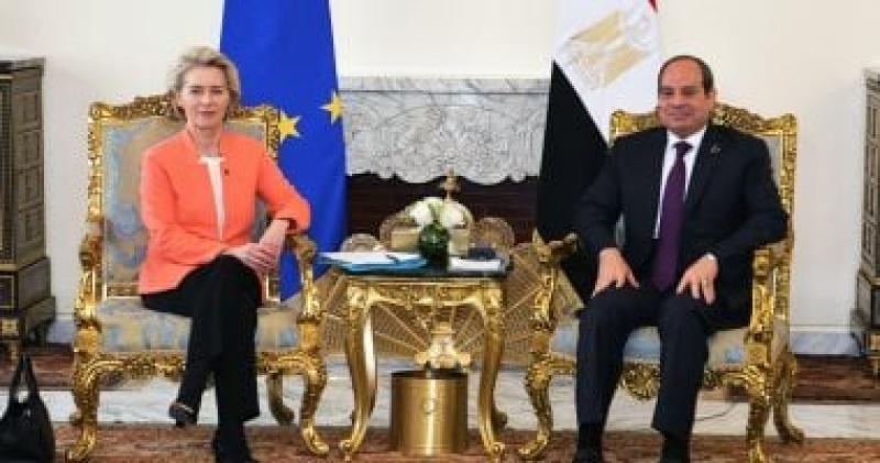 الرئيس السيسى ورئيسة المفوضية الأوروبية