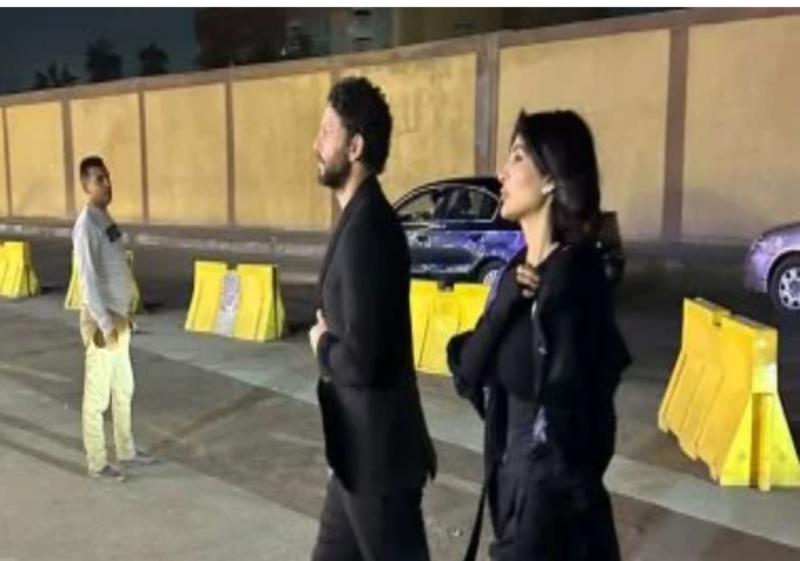 حسام غالي وزوجته 