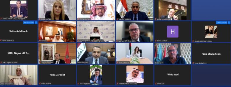 جانب من المؤتمر عبر تقنية “الفيديو كونفرنس