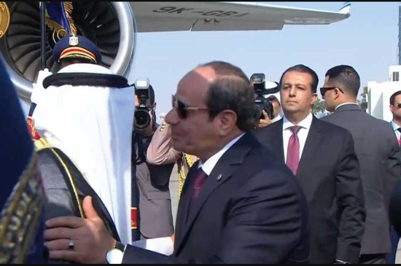 الرئيس السيسي و الشيخ مشعل الأحمد الجابر الصباح