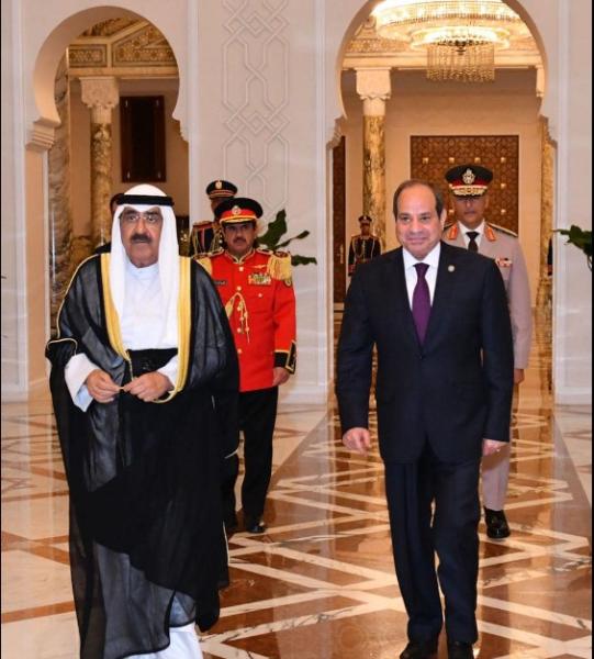 الرئيس السيسي، وأمير دولة الكويت الشيخ مشعل الأحمد الجابر الصباح
