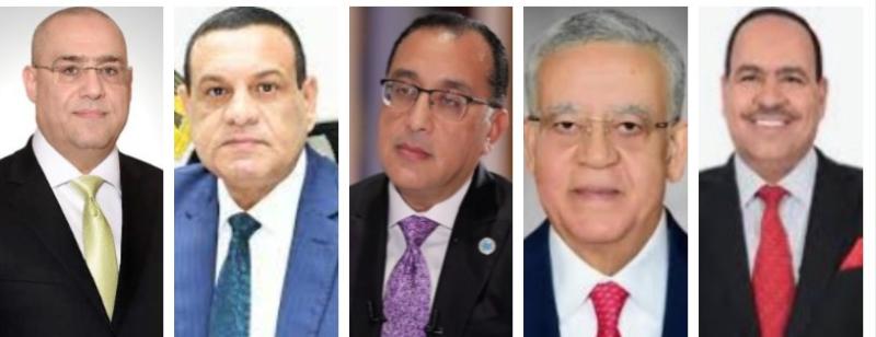 النائب احمد قورة ورئيس البرلمان ورئي الوزراء ووزيرى التنمية المحلية والاسكان