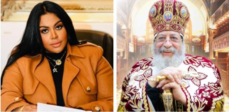 نيفين حمدي والبابا  تواضروس