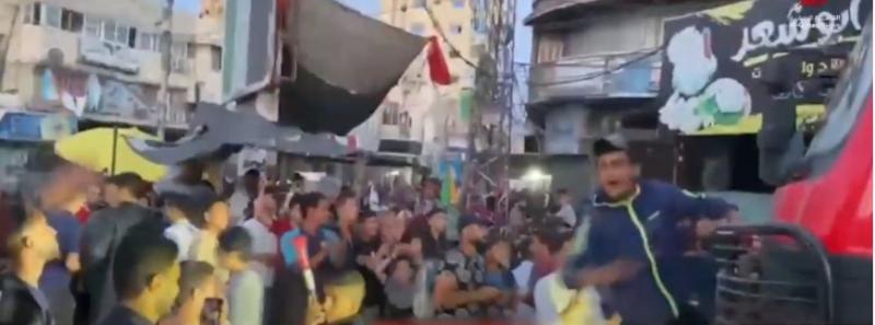 احتفالات أهالي رفح الفلسطينية