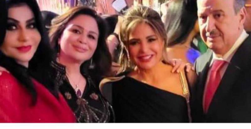 صابرين وزوجها في حفل ريم سامي