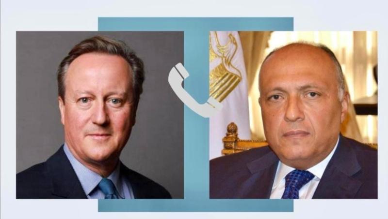 سامح شكري ونظيره البريطاني