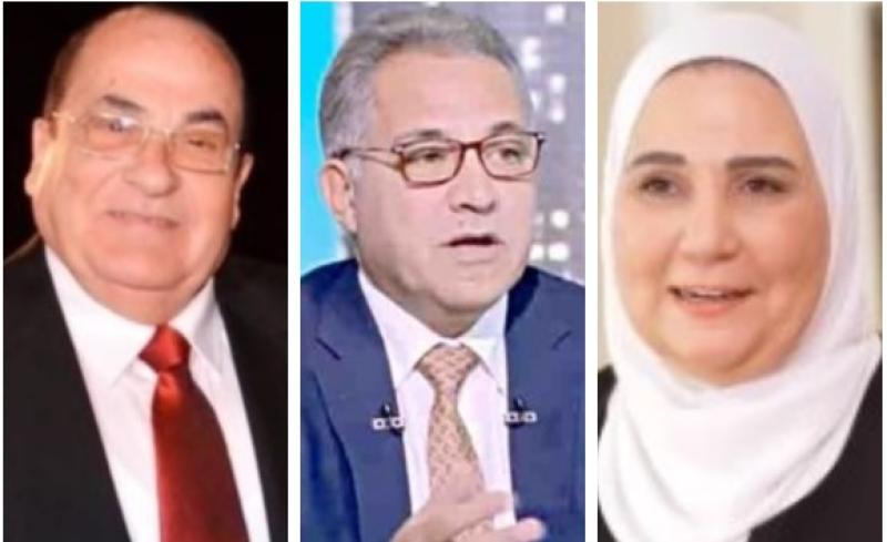 وزيرة التضامن والنائب أحمد السجينى واللواء الدكتور محمد درويش 