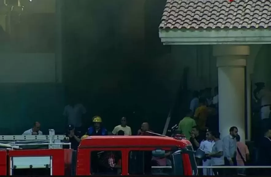 حريق ستاد اسكندريه 