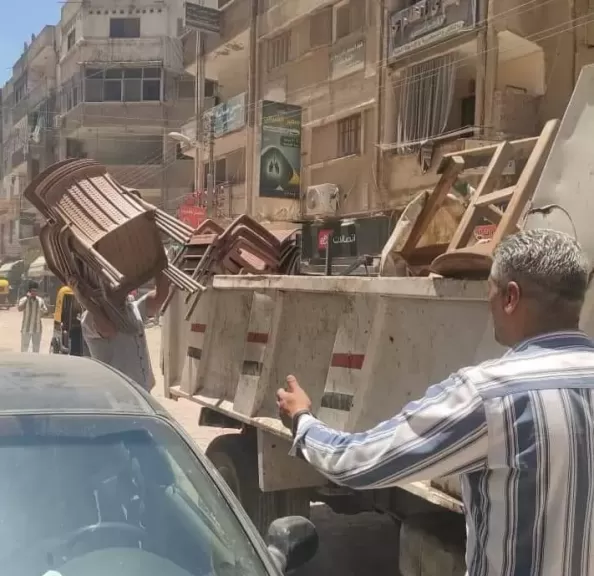 رفع 793حالة إشغال طريق مخالف بنطاق 6 مراكز بالبحيرة. 