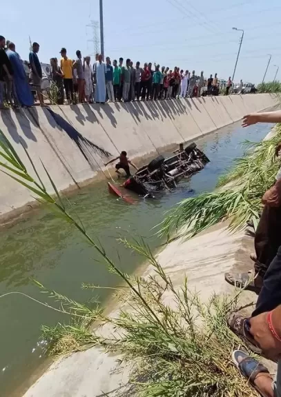 مصرع سيدة بالترعة