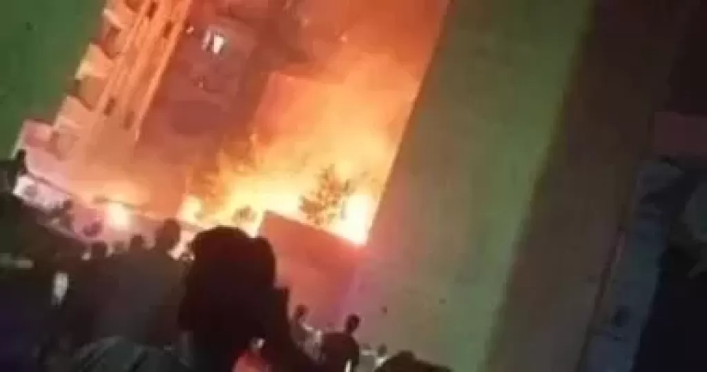 حريق مخزن العتبة