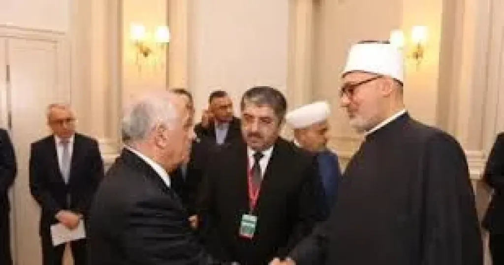 رئيس وزراء أذربيجان والوفد المصرى بقمة الأديان 