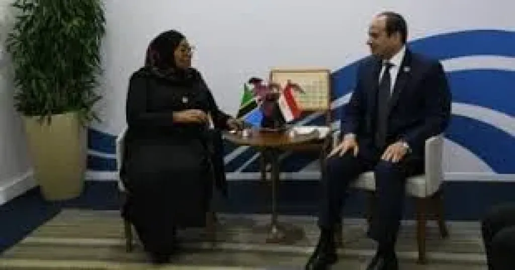 الرئيس السيسى ورئيسة تنزانيا 