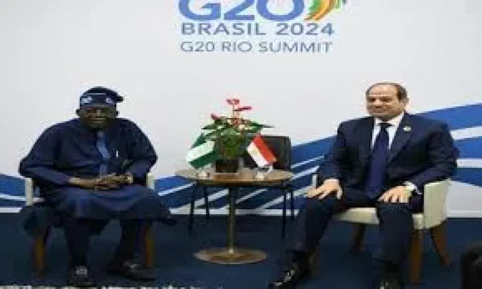 الرئيس السيسى و الرئيس النيجيرى