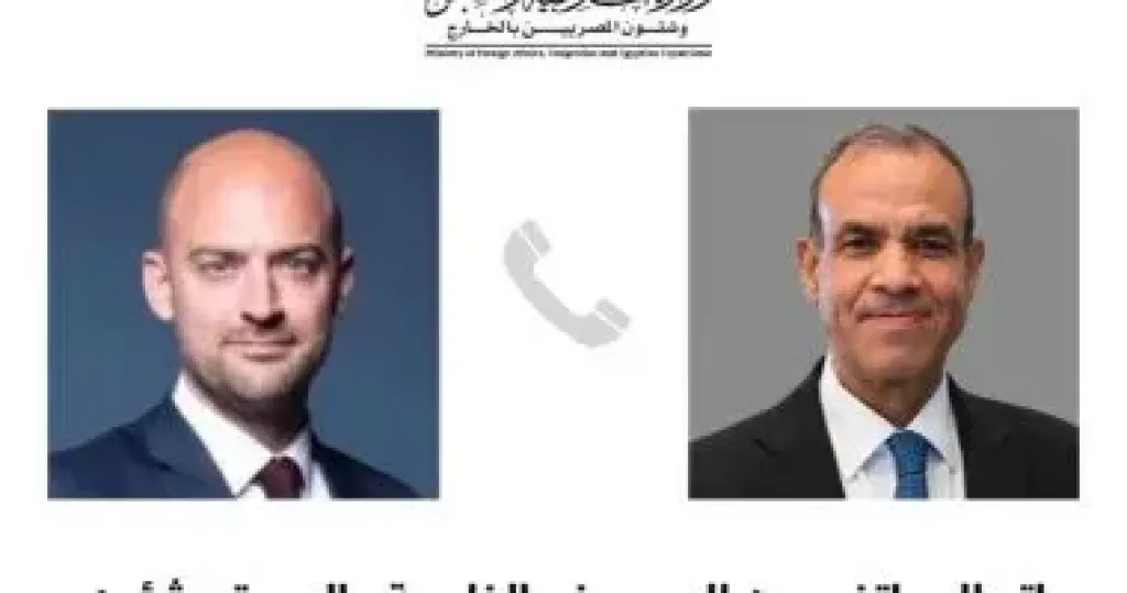 بدر عبد العاطى ونظيره الفرنسى