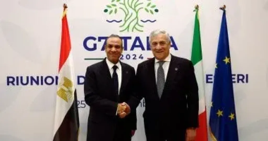 عبد العاطي ونظيره الإيطالى