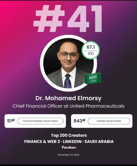 مصري ضمن قائمة أبرز المؤثرين الماليين 