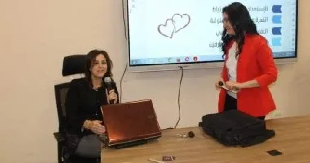 د.هبة شاهين و د.مى زايد المدرب المعتمد للبرنامج القومى "مودة"