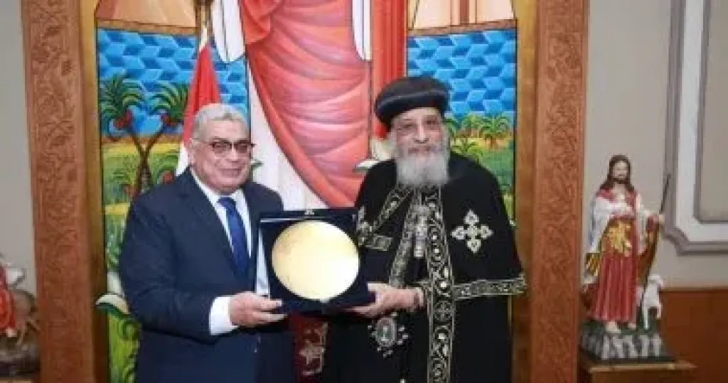 رئيس مجلس الدولة والبابا تواضروس