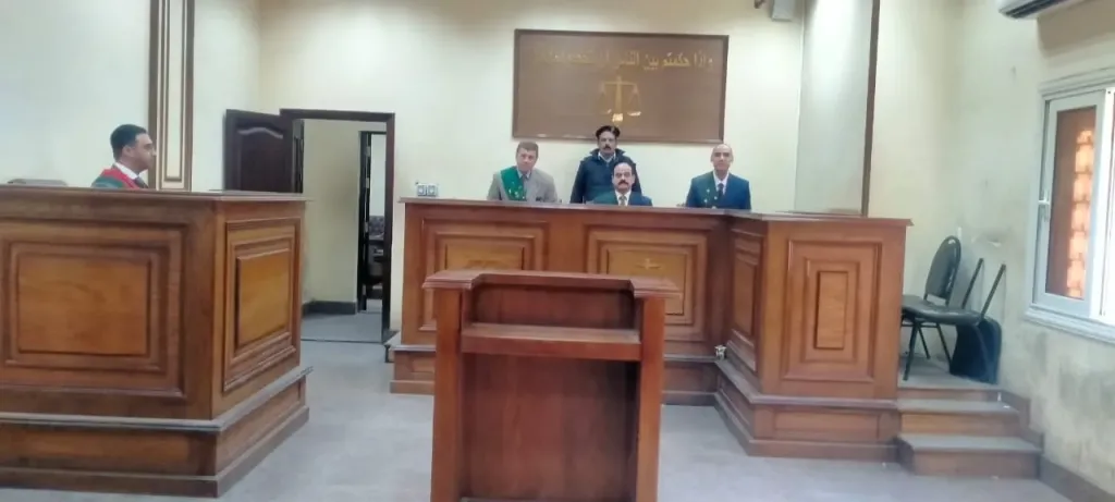هيئة محكمة جنايات الجيزة برئاسة المستشار محمد السعدنى، وعضوية المستشارين أيمن عبد الحكم أشعت، ومحمد