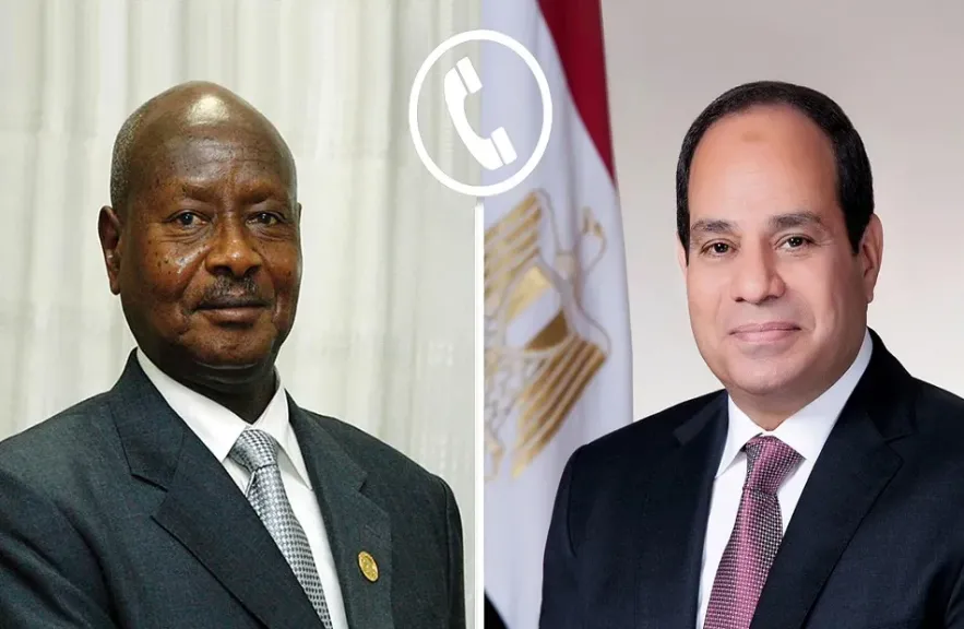 الرئيس عبد الفتاح السيسي و الرئيس الأوغندي يوري موسيفني