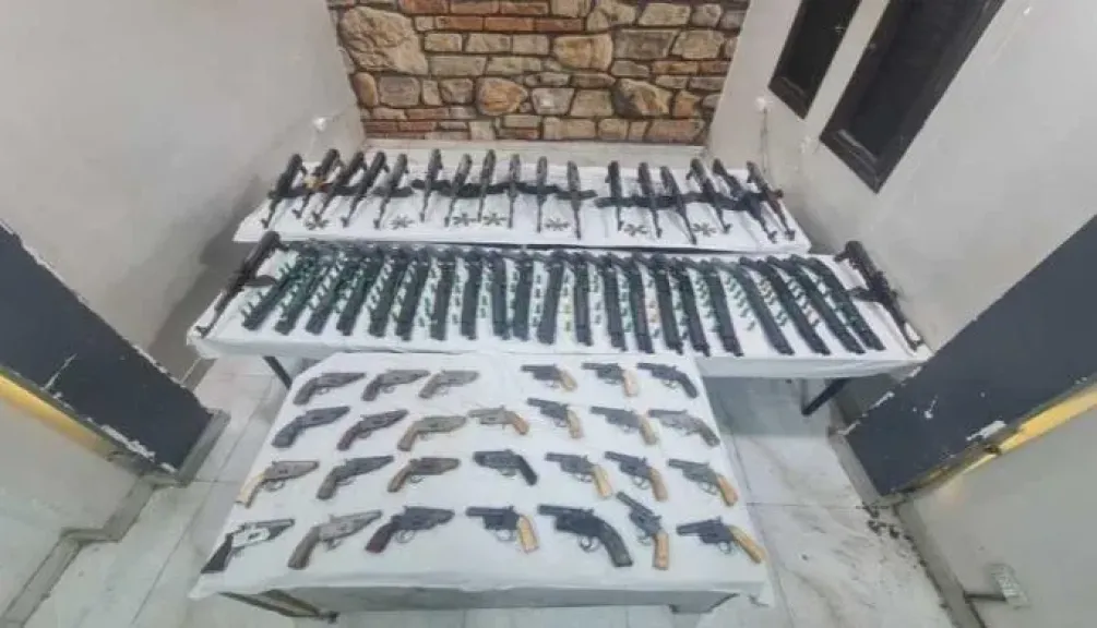 الاسلحة النارية المضبوطة
