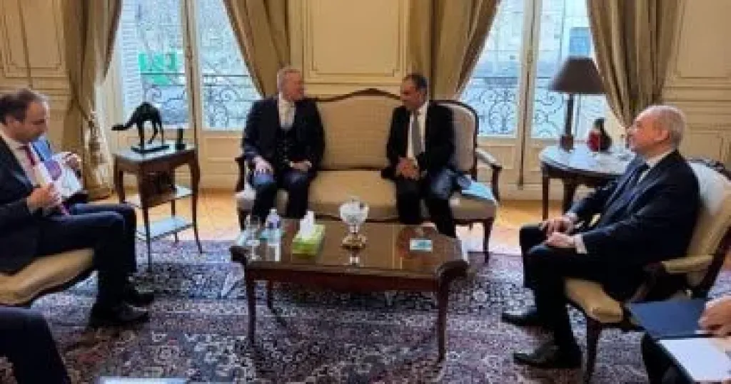وزير الخارجية مع نظيره اللبنانى