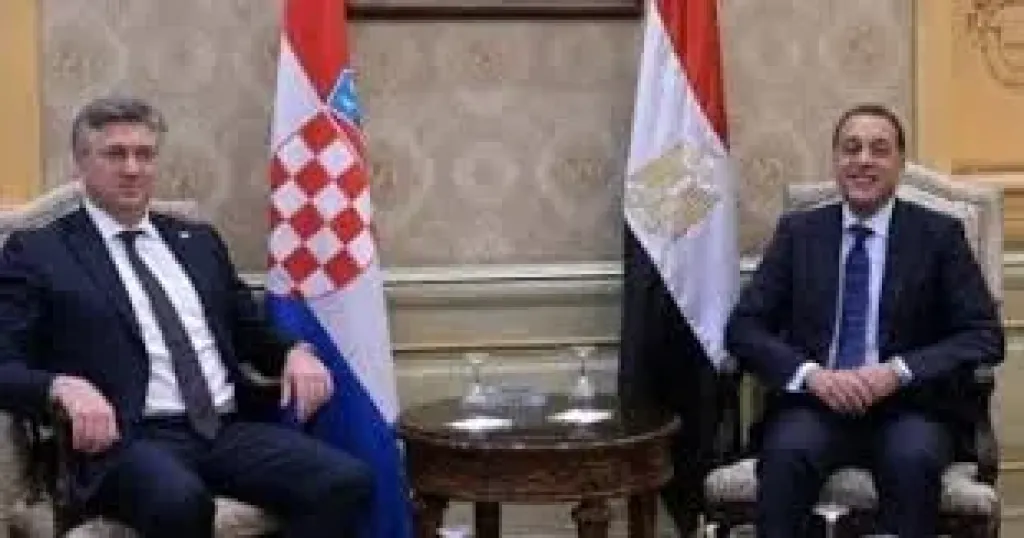  رئيس الوزراء ونظيره الكرواتي 