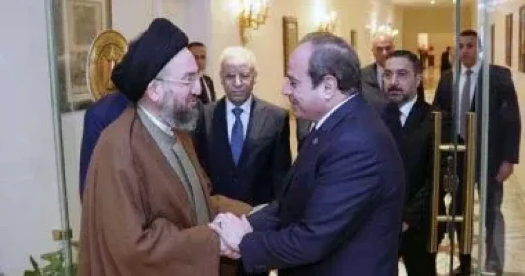 الرئيس السيسى وعمار الحكيم رئيس تيار الحكمة الوطني العراقي