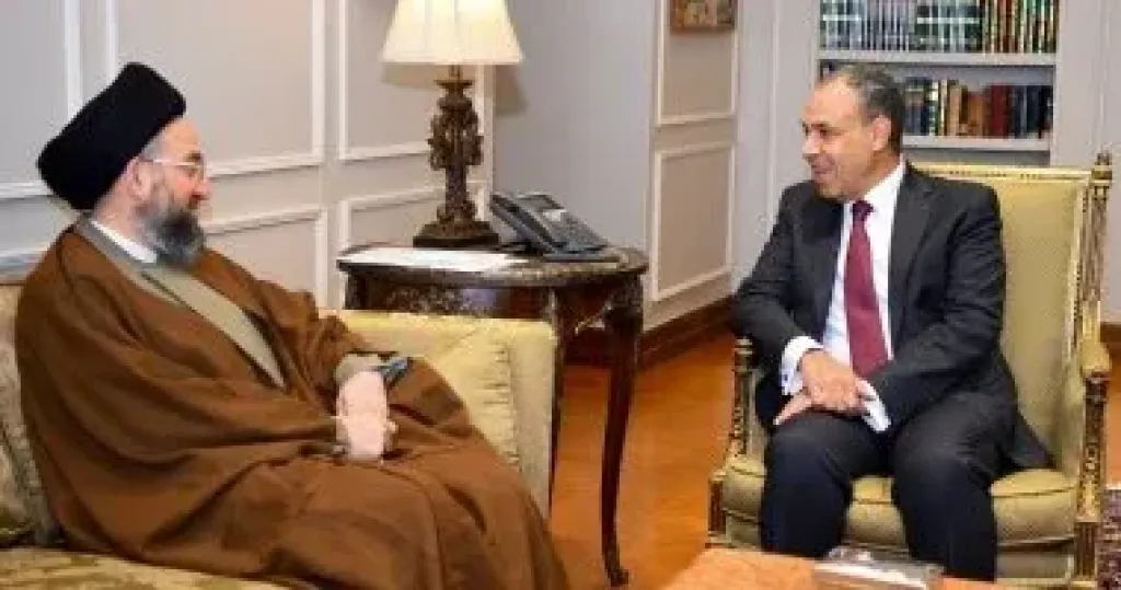 وزير الخارجية والهجرة يستقبل رئيس تيار الحكمة الوطني العراقي