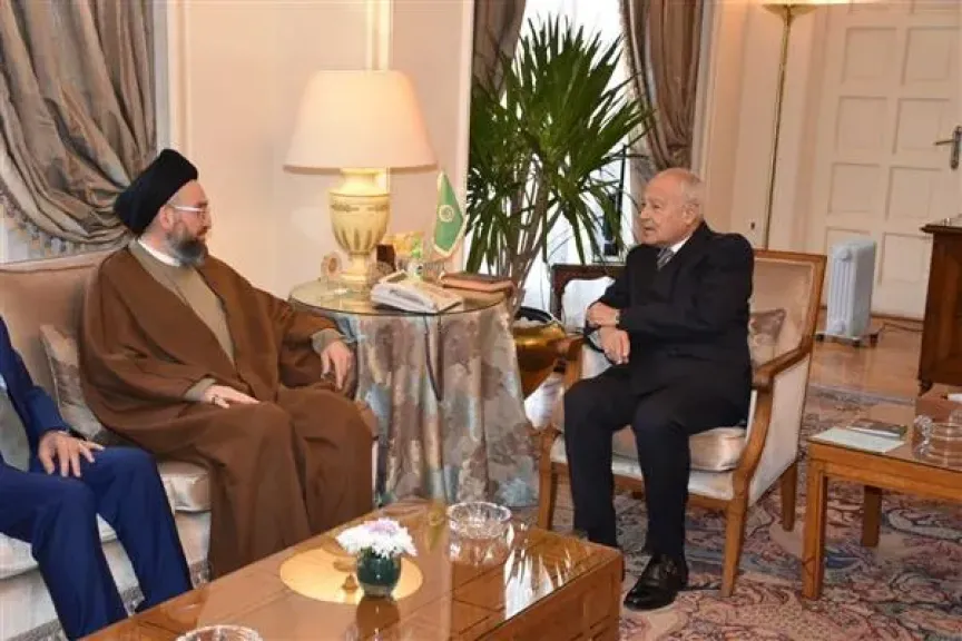 أبو الغيط مع رئيس تيار الحكمة الوطني العراقي