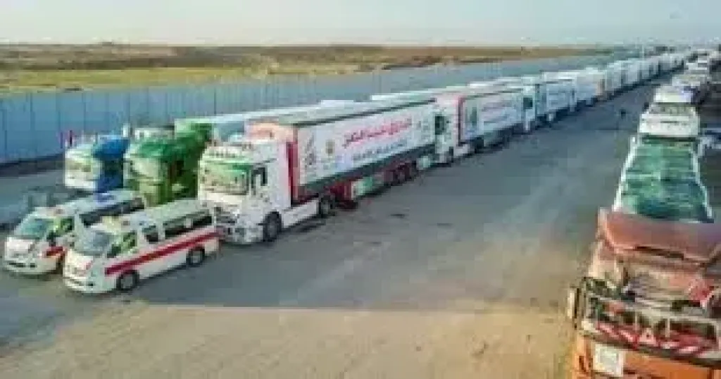  المساعدات إلى غزة