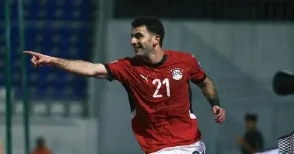 أحمد سيد زيزو لحظة الاحتفال بهدف منتخب مصر