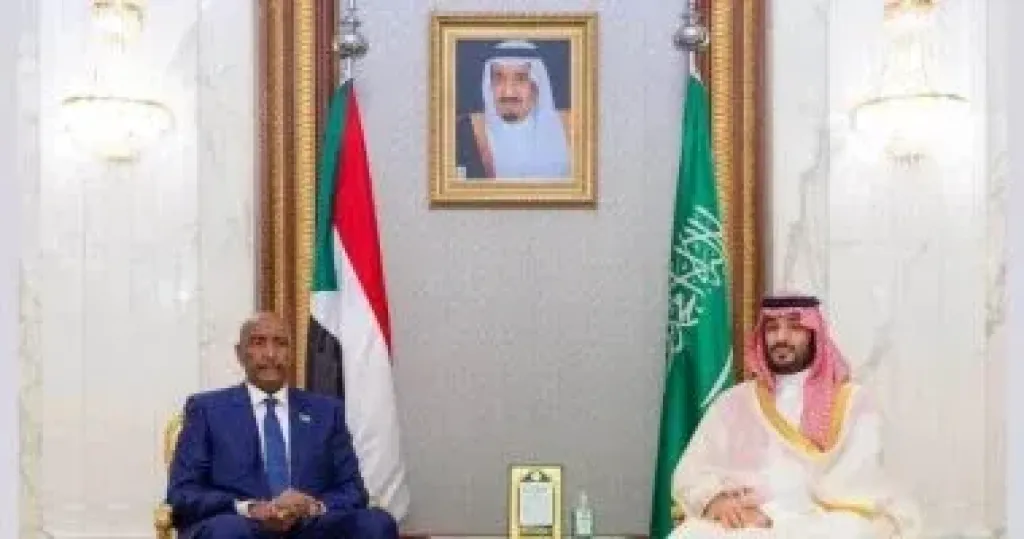 عبدالفتاح البرهان وولي العهد السعودي 