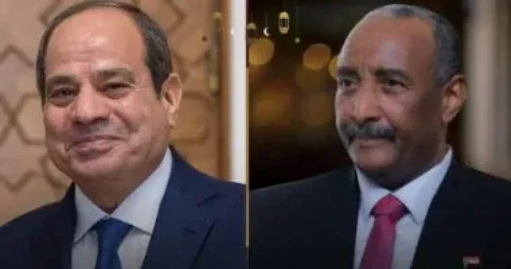 الرئيس عبد الفتاح السيسى ورئيس مجلس السيادة السودانى عبد الفتاح البرهان