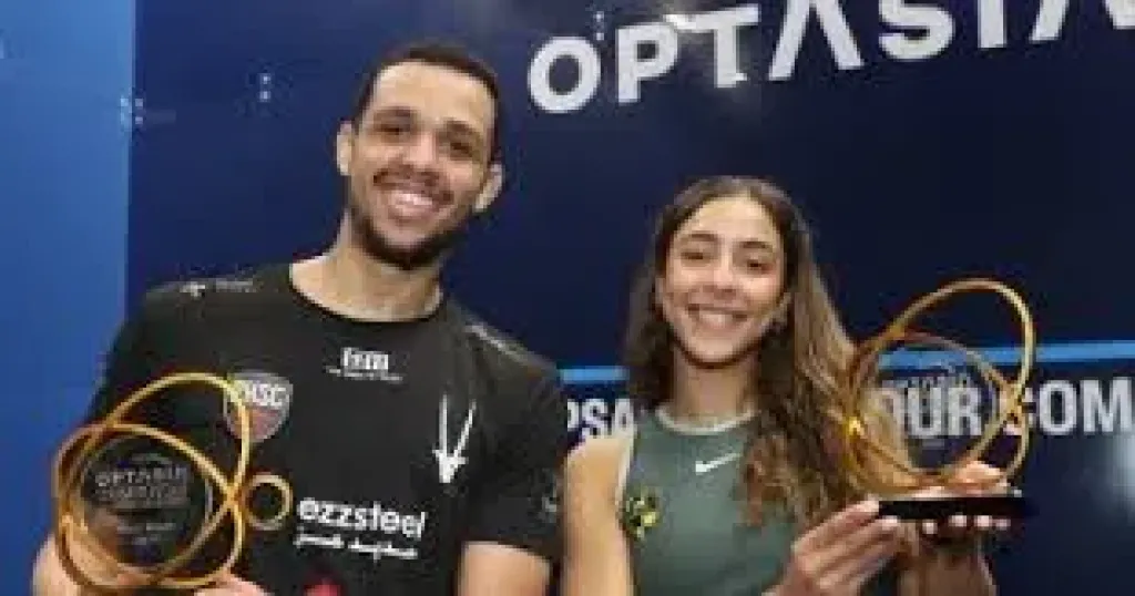مصطفى عسل وهانيا الحمامى يحصدان جائزة لاعب الشهر