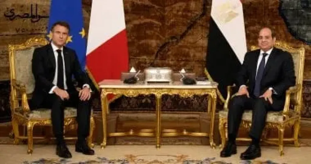 الرئيس السيسى ونظيره الفرنسى