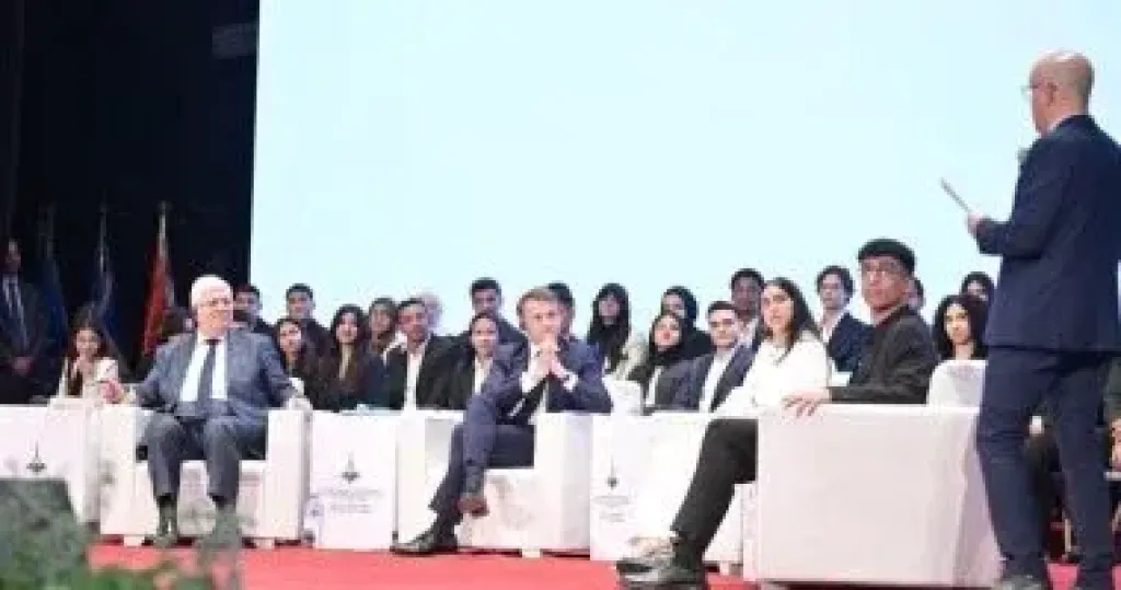 مؤتمر الرئيس الفرنسى فى جامعة القاهرة
