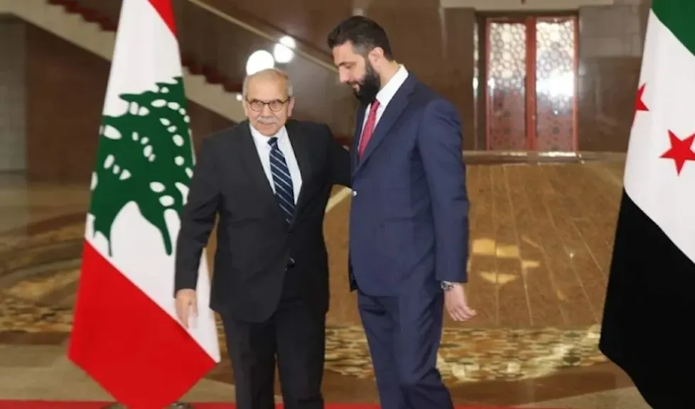 الرئيس السوري أحمد الشرع ورئيس الوزراء اللبناني نواف سلام