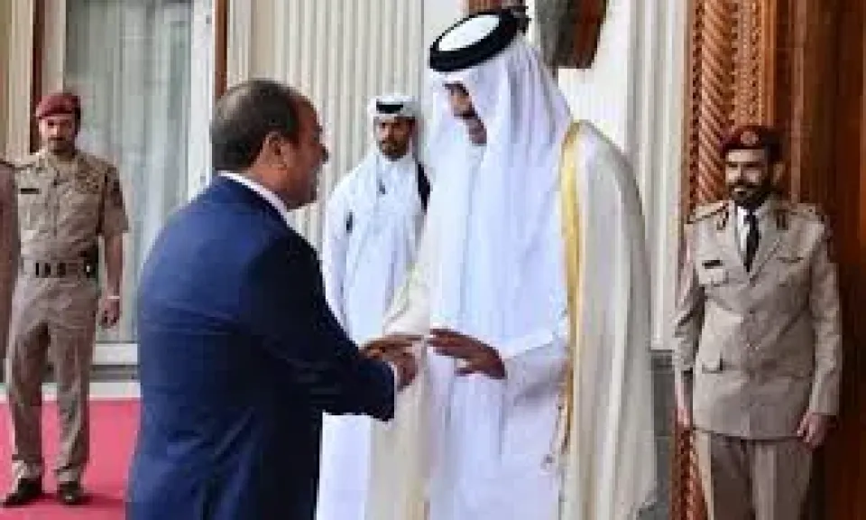 السيسي وأمير قطر 